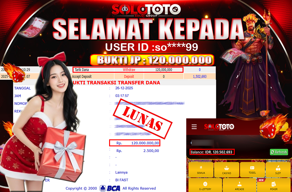 Bukti Jackpot Lunas SOLOTOTO