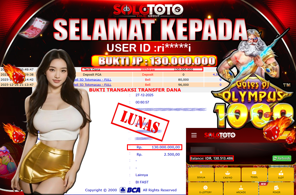 Bukti Jackpot Lunas SOLOTOTO
