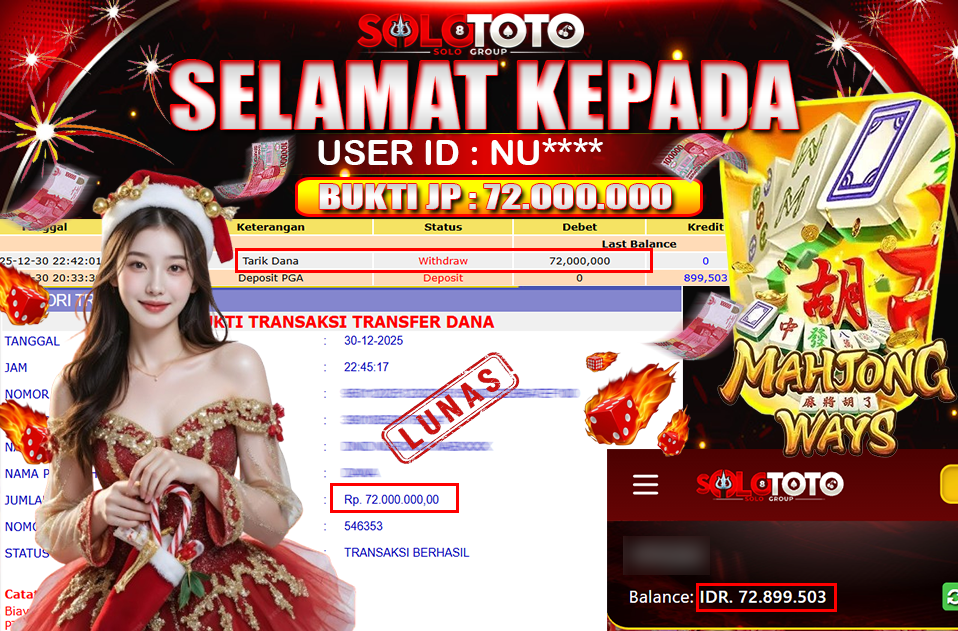 Bukti Jackpot Lunas SOLOTOTO