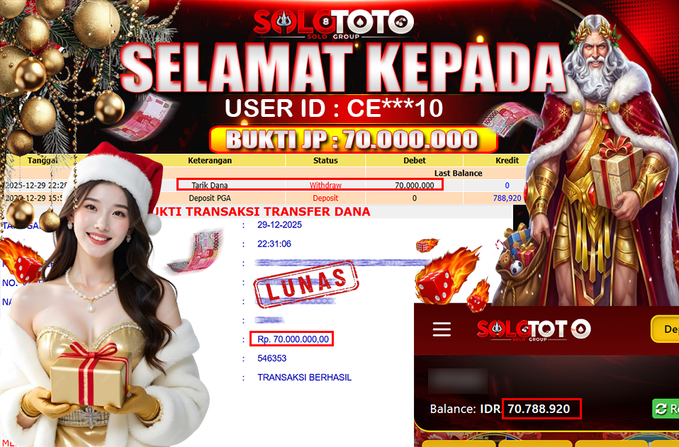 Bukti Jackpot Lunas SOLOTOTO