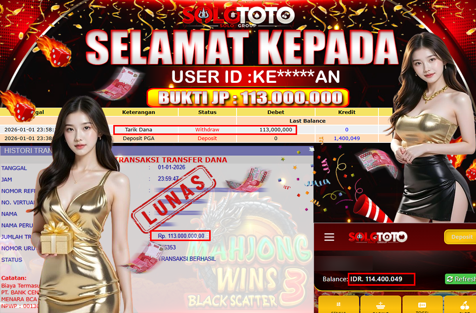Bukti Jackpot Lunas SOLOTOTO