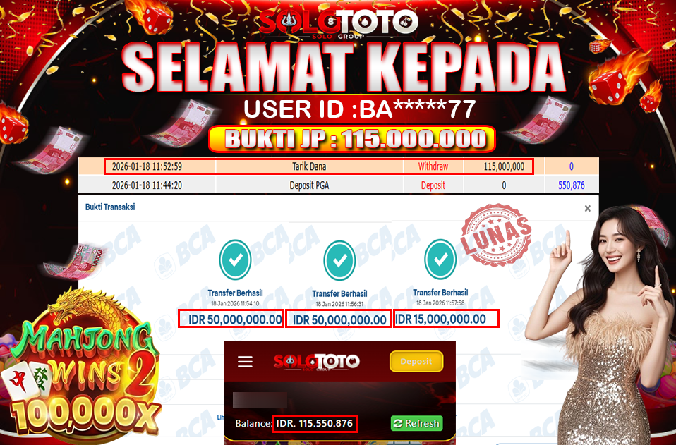 Bukti Jackpot Lunas SOLOTOTO