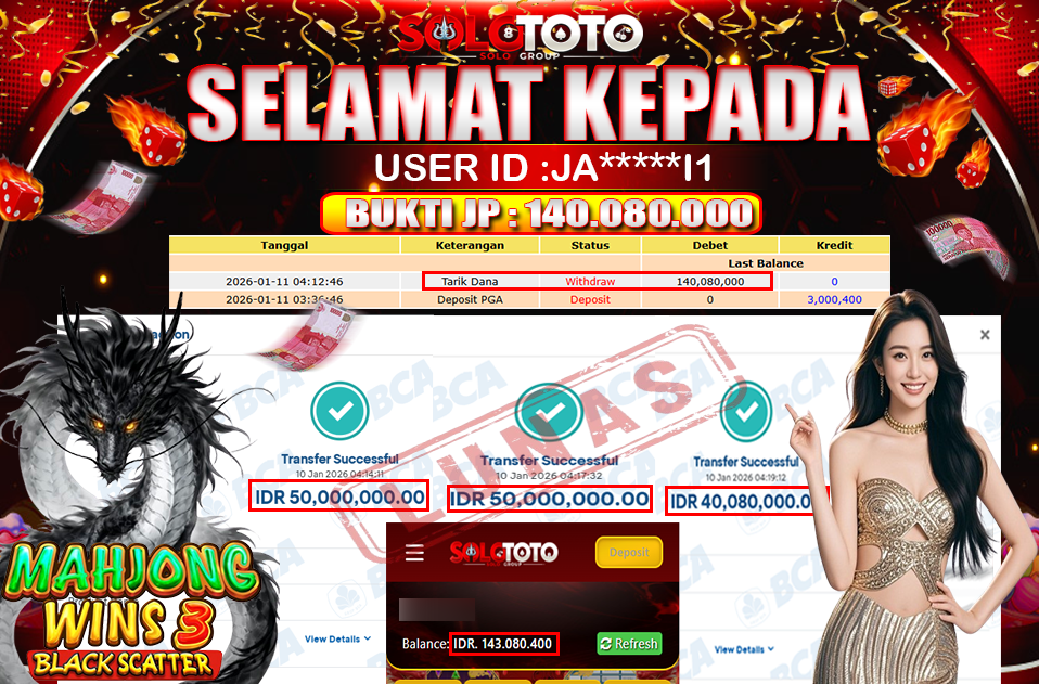Bukti Jackpot Lunas SOLOTOTO