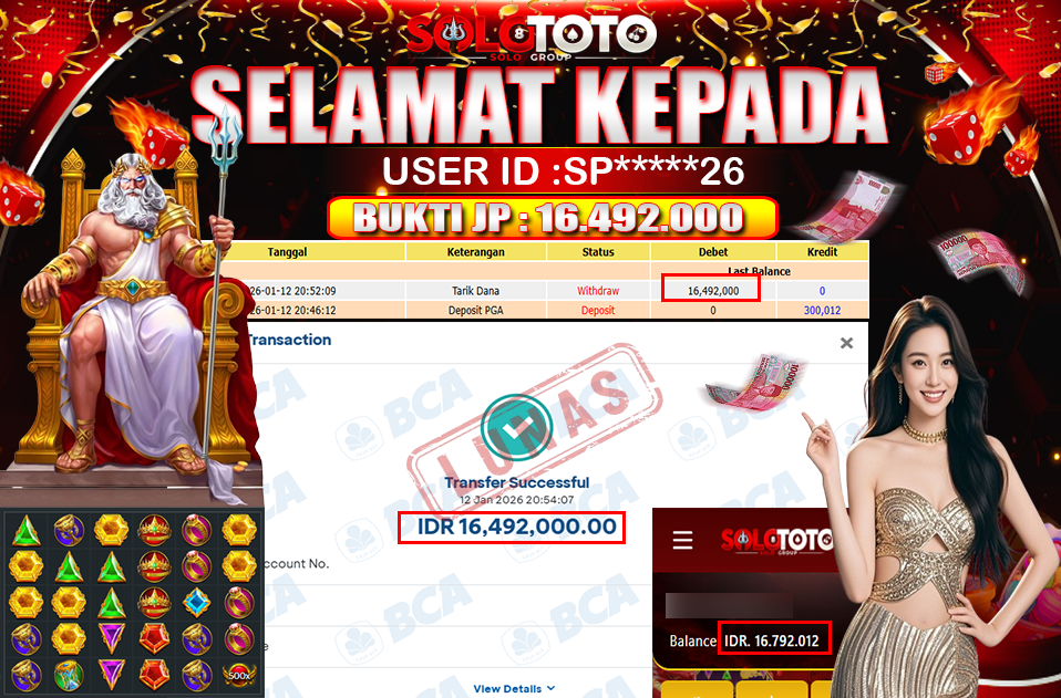 Bukti Jackpot Lunas SOLOTOTO