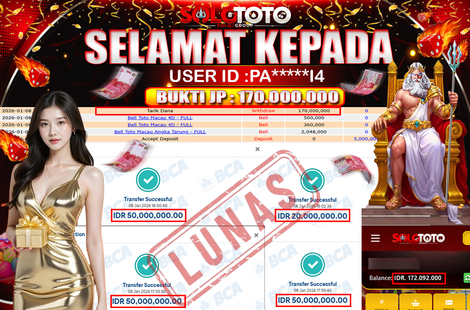 Bukti Jackpot Lunas SOLOTOTO