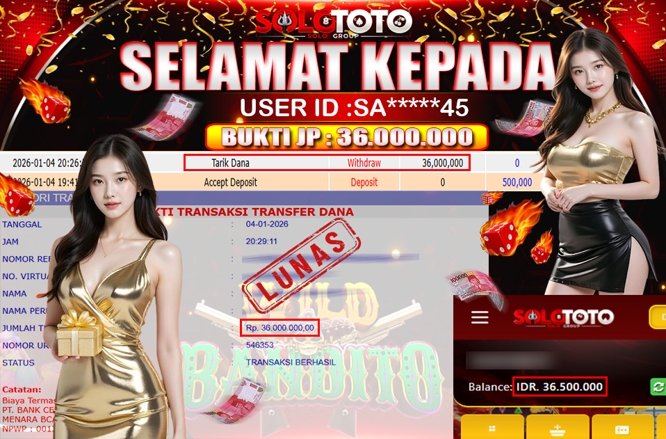Bukti Jackpot Lunas SOLOTOTO
