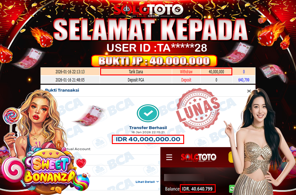 Bukti Jackpot Lunas SOLOTOTO