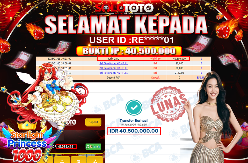 Bukti Jackpot Lunas SOLOTOTO