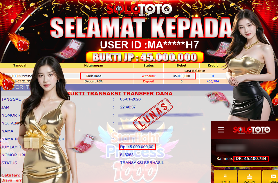 Bukti Jackpot Lunas SOLOTOTO