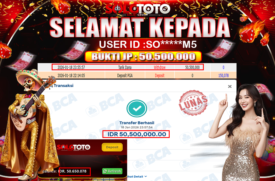 Bukti Jackpot Lunas SOLOTOTO