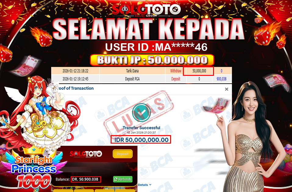 Bukti Jackpot Lunas SOLOTOTO