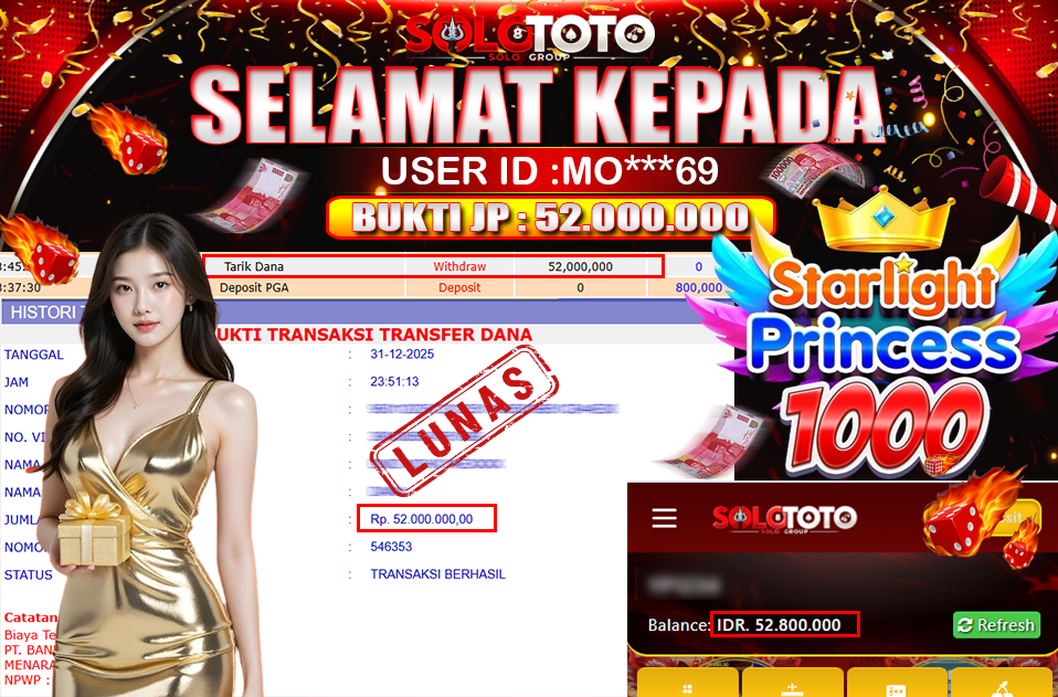 Bukti Jackpot Lunas SOLOTOTO