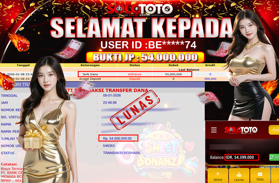 Bukti Jackpot Lunas SOLOTOTO