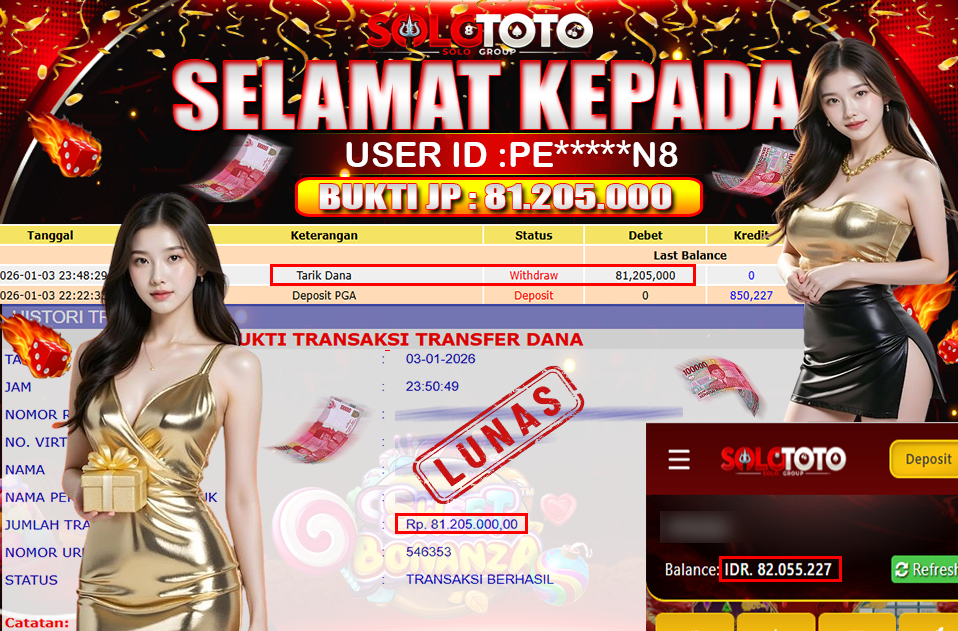 Bukti Jackpot Lunas SOLOTOTO