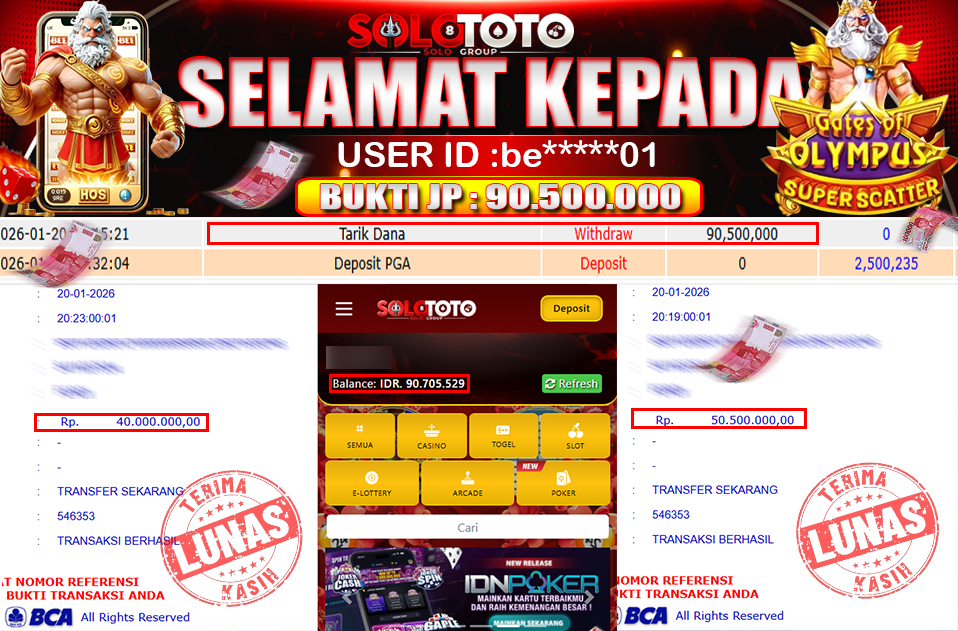Bukti Jackpot Lunas SOLOTOTO