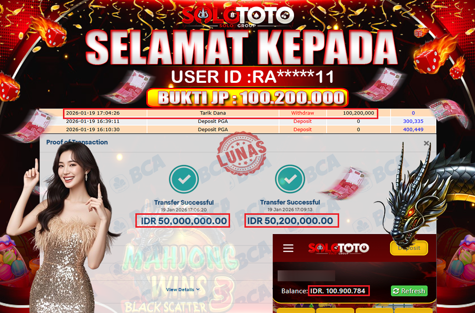 Bukti Jackpot Lunas SOLOTOTO