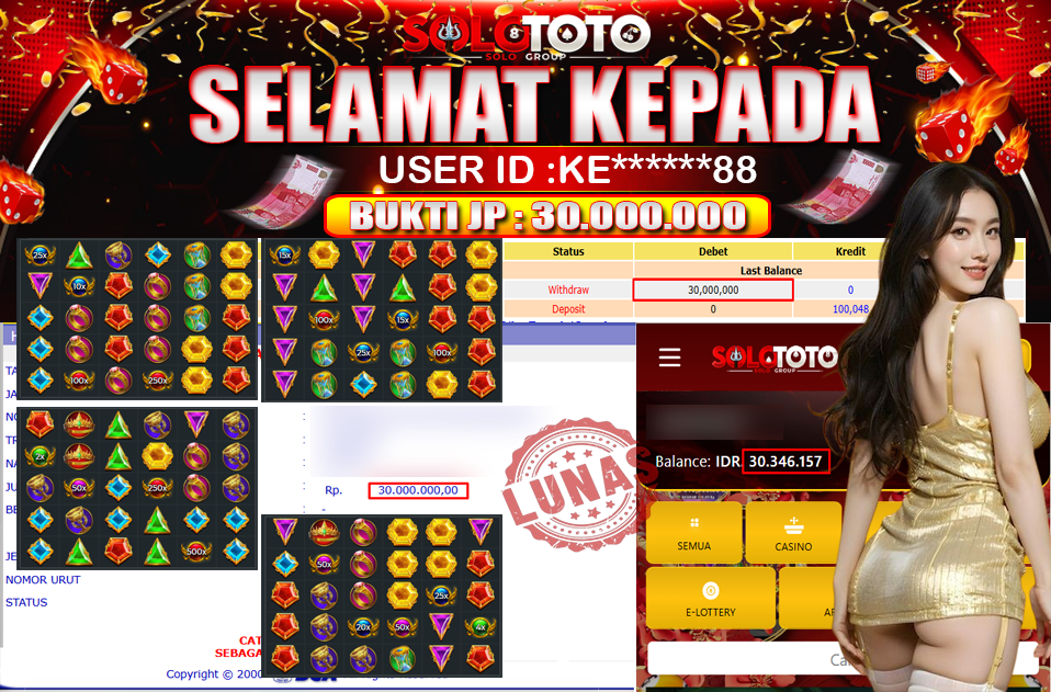 Bukti Jackpot Lunas SOLOTOTO