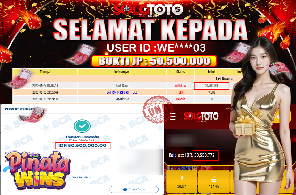 Bukti Jackpot Lunas SOLOTOTO