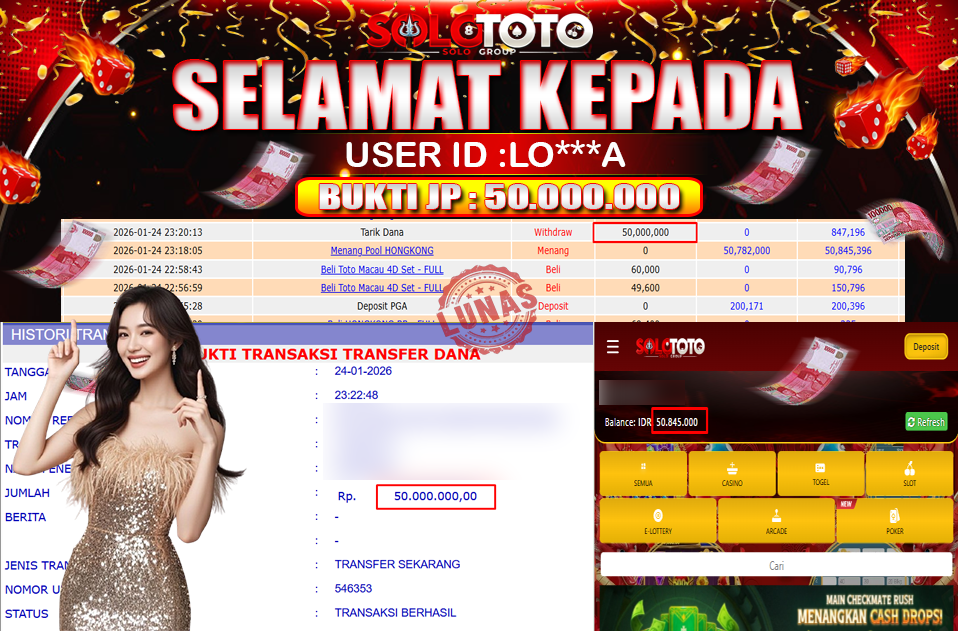 Bukti Jackpot Lunas SOLOTOTO