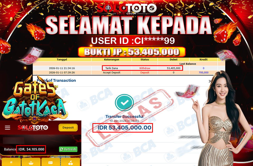 Bukti Jackpot Lunas SOLOTOTO