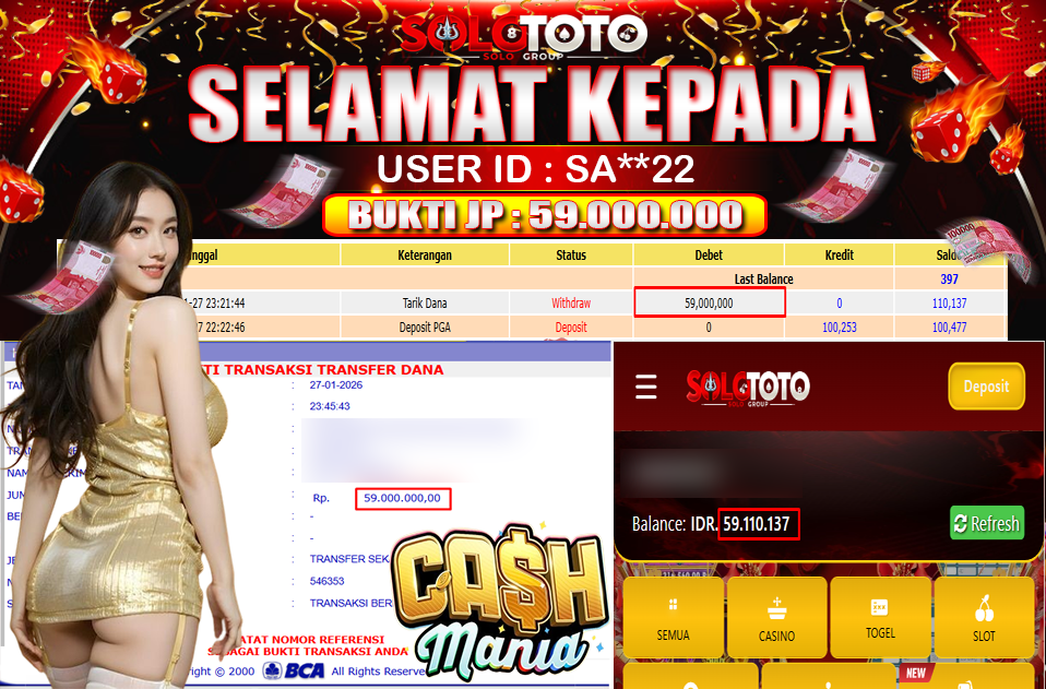Bukti Jackpot Lunas SOLOTOTO