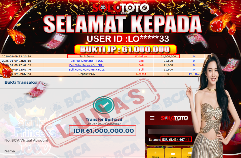 Bukti Jackpot Lunas SOLOTOTO