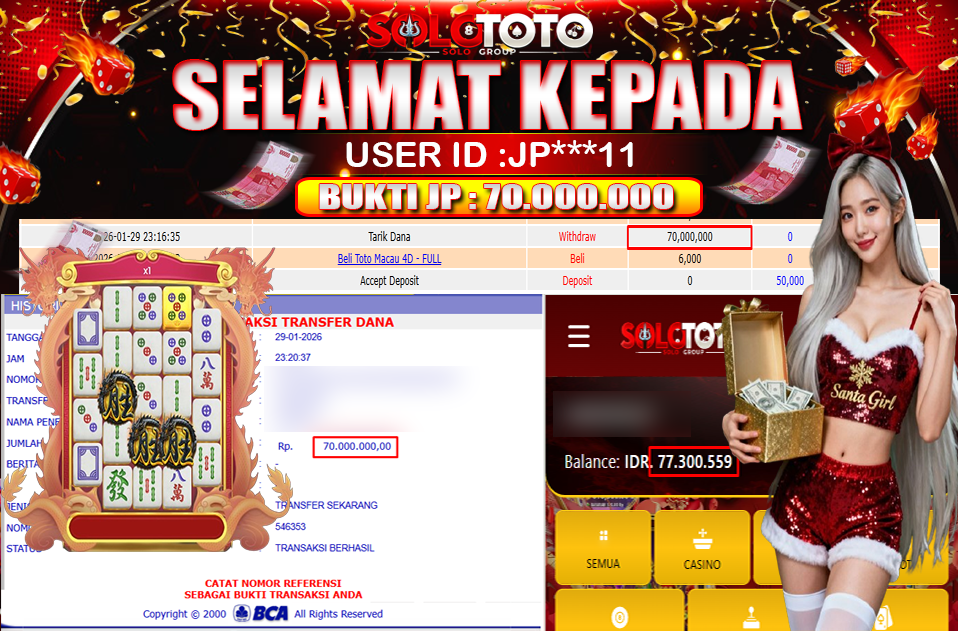 Bukti Jackpot Lunas SOLOTOTO
