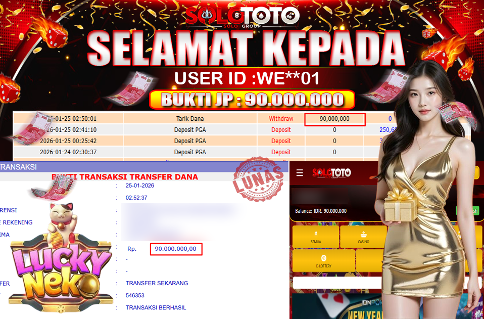 Bukti Jackpot Lunas SOLOTOTO
