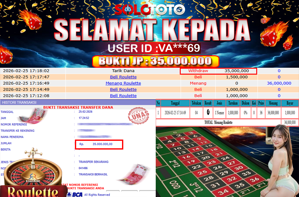 Bukti Jackpot Lunas SOLOTOTO