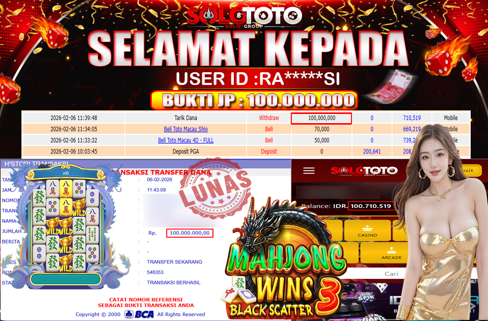 Bukti Jackpot Lunas SOLOTOTO
