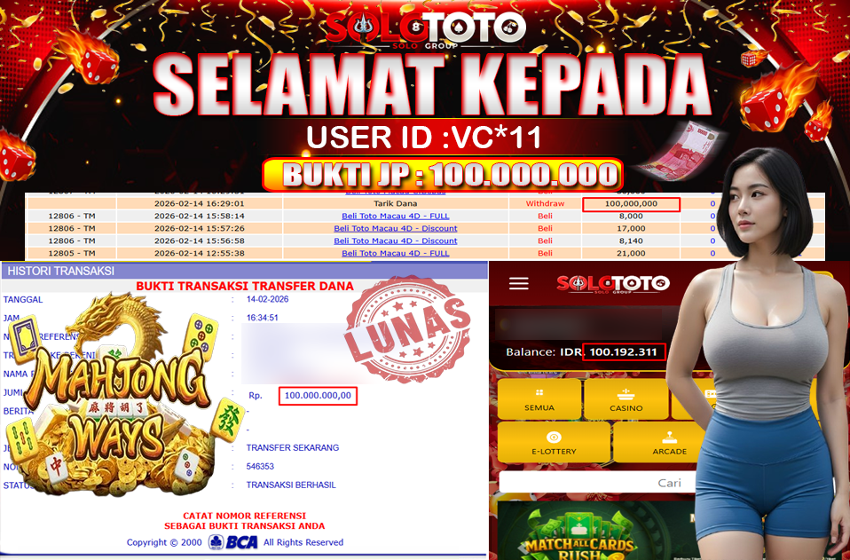 Bukti Jackpot Lunas SOLOTOTO