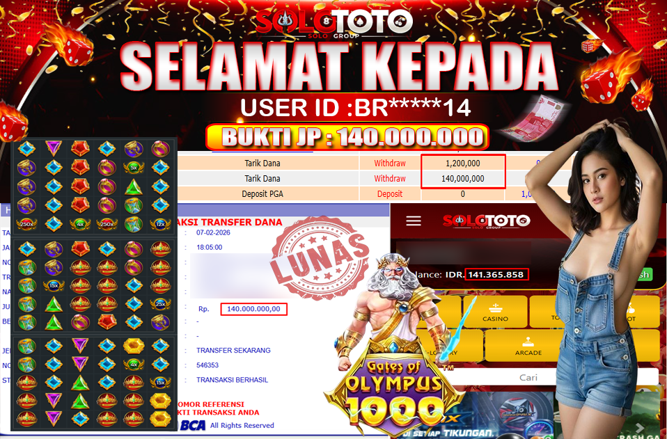 Bukti Jackpot Lunas SOLOTOTO