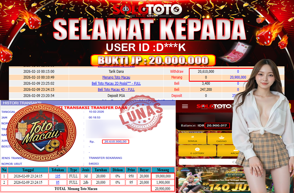 Bukti Jackpot Lunas SOLOTOTO