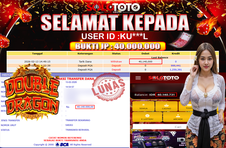 Bukti Jackpot Lunas SOLOTOTO