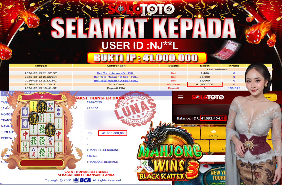 Bukti Jackpot Lunas SOLOTOTO
