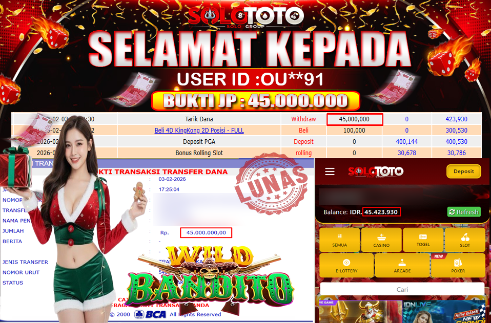 Bukti Jackpot Lunas SOLOTOTO