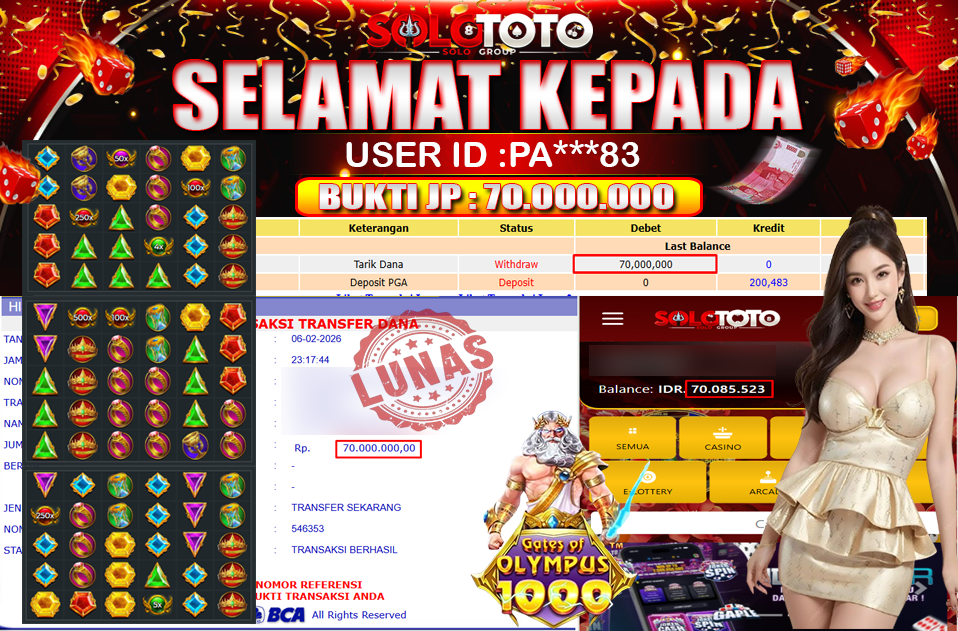 Bukti Jackpot Lunas SOLOTOTO