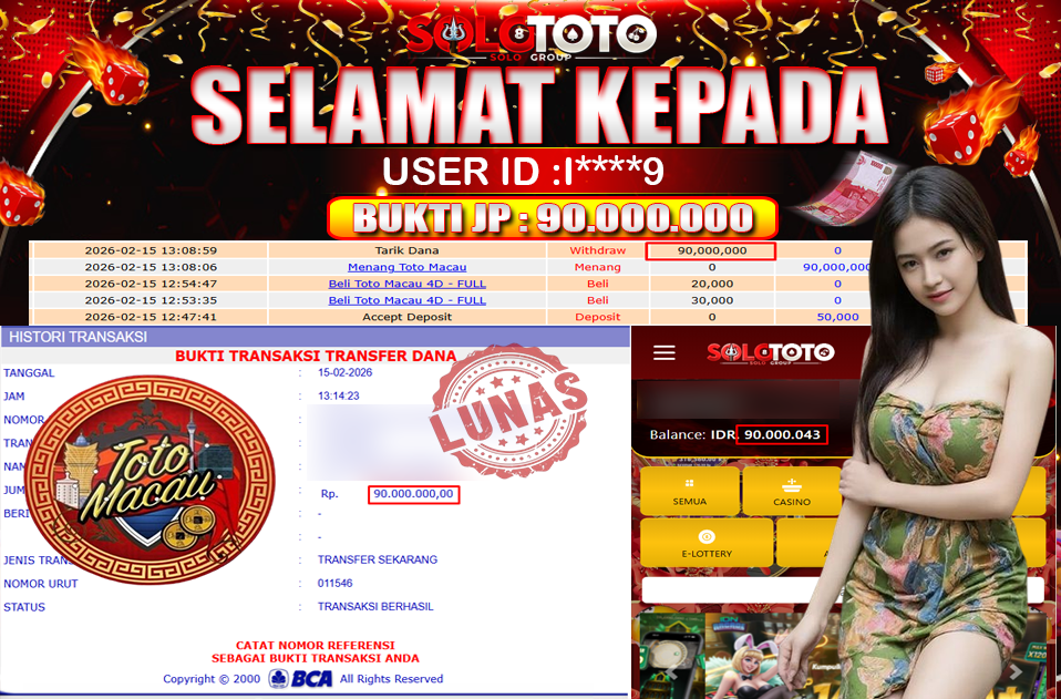 Bukti Jackpot Lunas SOLOTOTO
