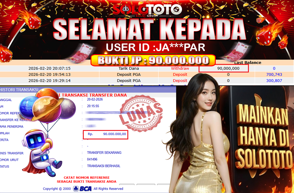 Bukti Jackpot Lunas SOLOTOTO