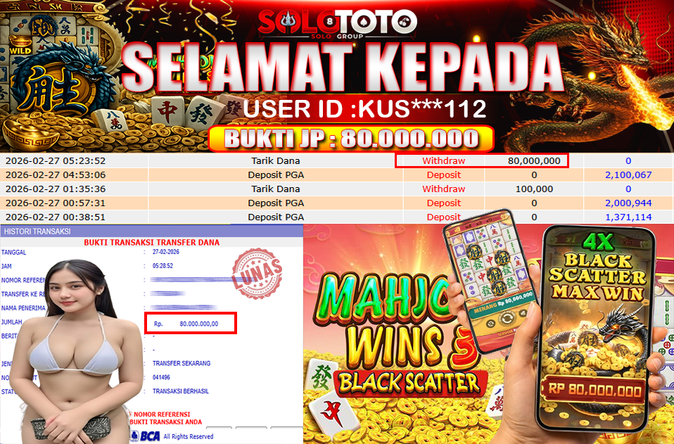 Bukti Jackpot Lunas SOLOTOTO