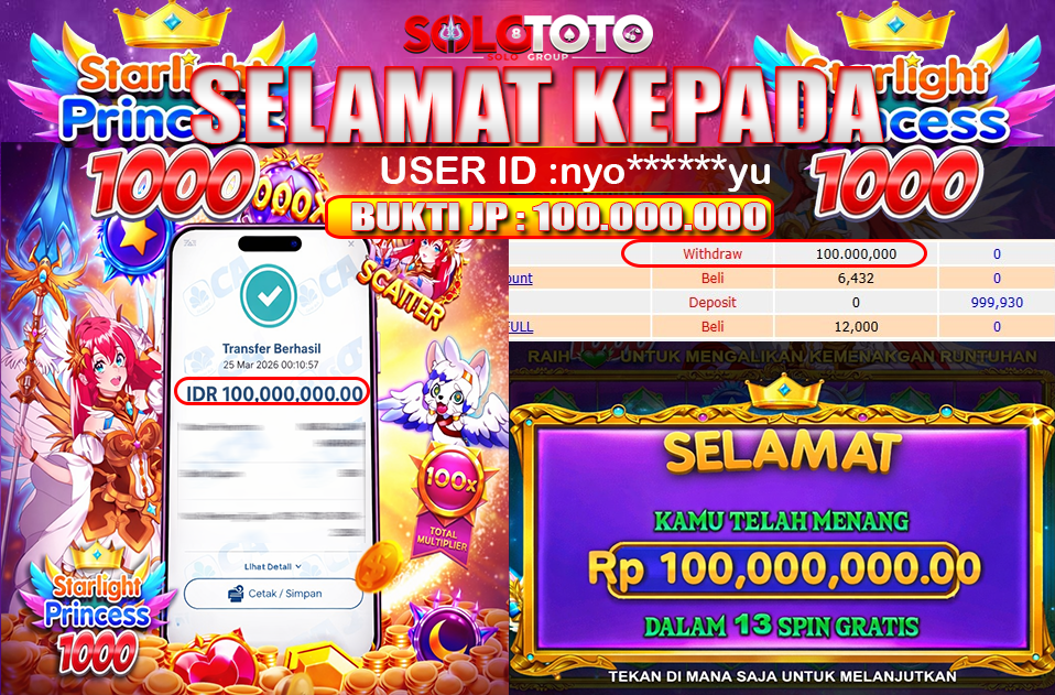 Bukti Jackpot Lunas SOLOTOTO