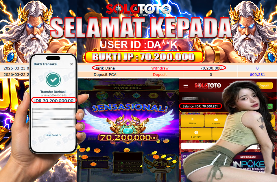 Bukti Jackpot Lunas SOLOTOTO