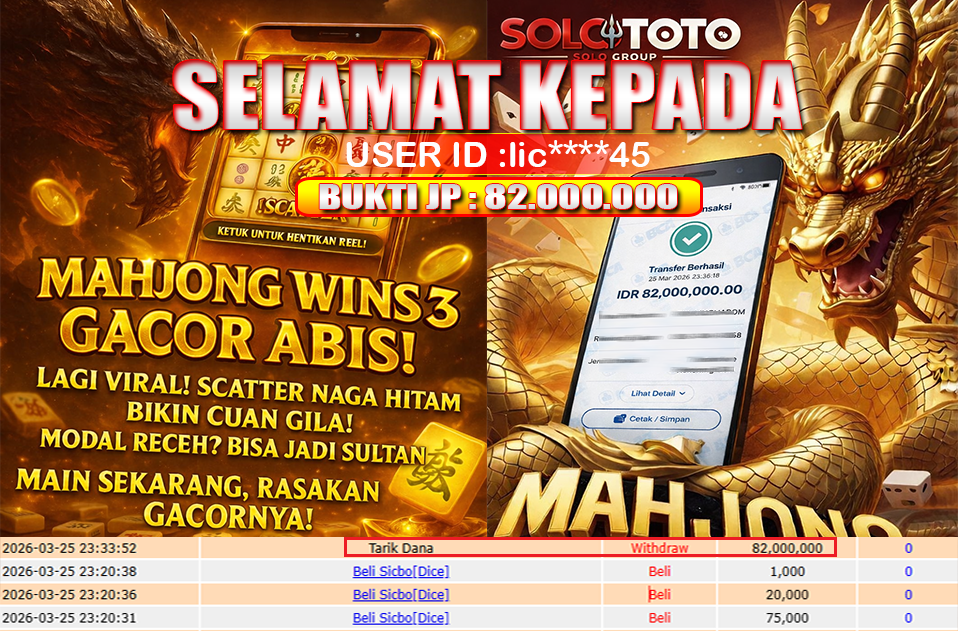 Bukti Jackpot Lunas SOLOTOTO