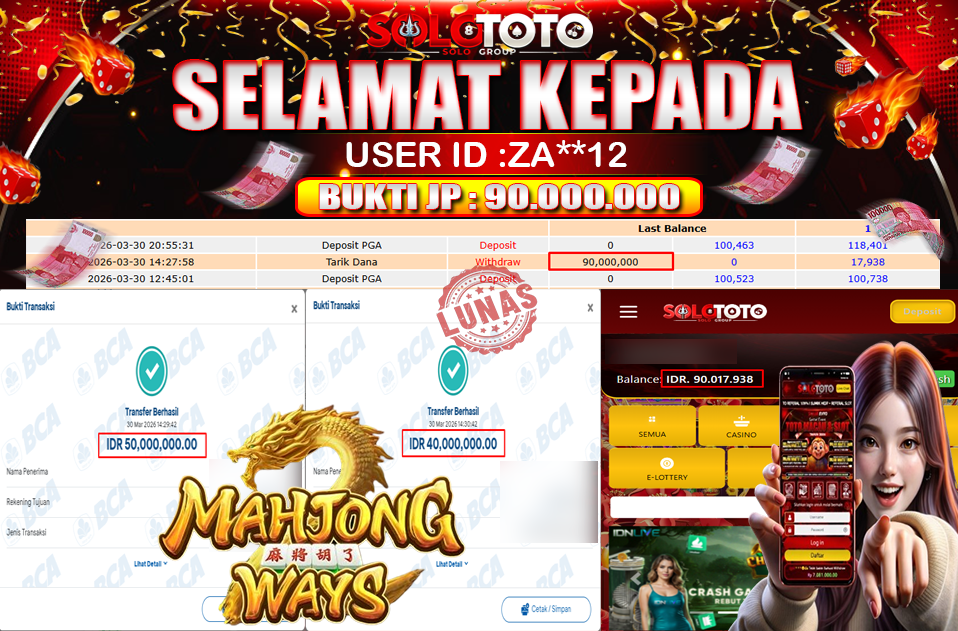 Bukti Jackpot Lunas SOLOTOTO