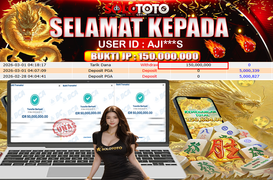 Bukti Jackpot Lunas SOLOTOTO