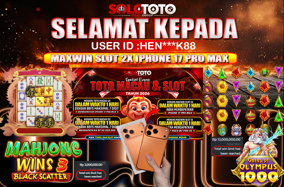 Bukti Jackpot Lunas SOLOTOTO
