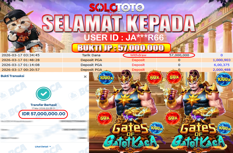 Bukti Jackpot Lunas SOLOTOTO