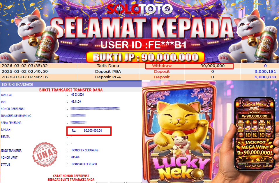 Bukti Jackpot Lunas SOLOTOTO