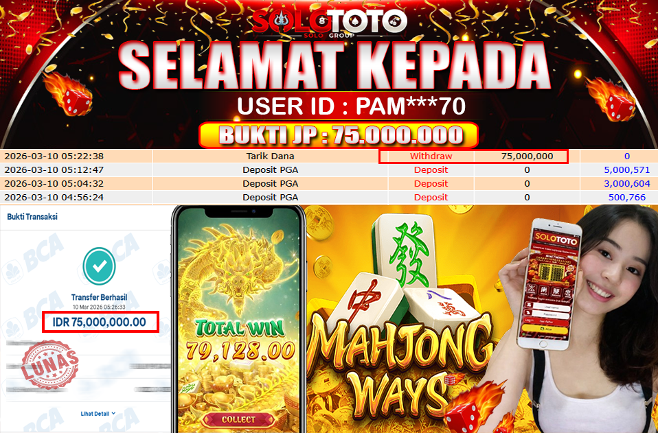 Bukti Jackpot Lunas SOLOTOTO
