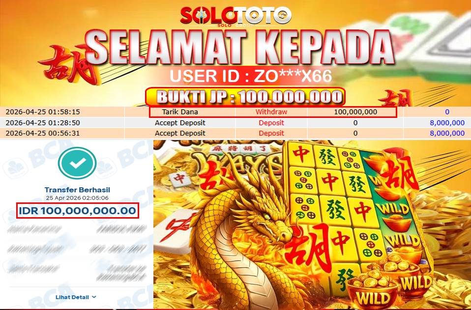 Bukti Jackpot Lunas SOLOTOTO